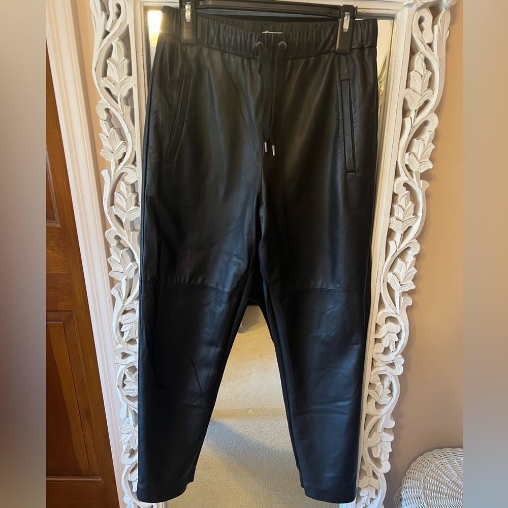 Brunello Cucinelli High-Waist Leather Pants - Picture 5 of 10